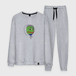 Костюм хлопковый мужской Pepe in the hoodie, цвет: меланж