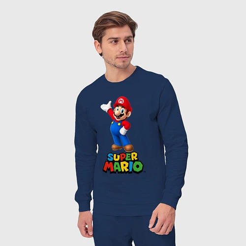Мужской костюм Super Mario / Тёмно-синий – фото 3