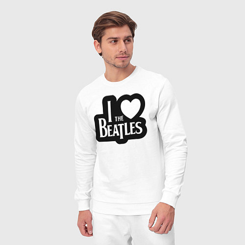 Мужской костюм I love Beatles - Я люблю Битлз / Белый – фото 3