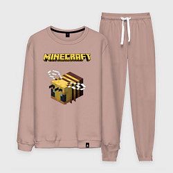 Костюм хлопковый мужской Minecraft, цвет: пыльно-розовый