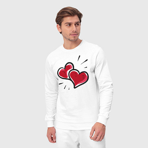Мужской костюм Hearts / Белый – фото 3