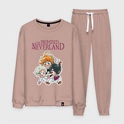 Костюм хлопковый мужской The Promised Neverland Z, цвет: пыльно-розовый