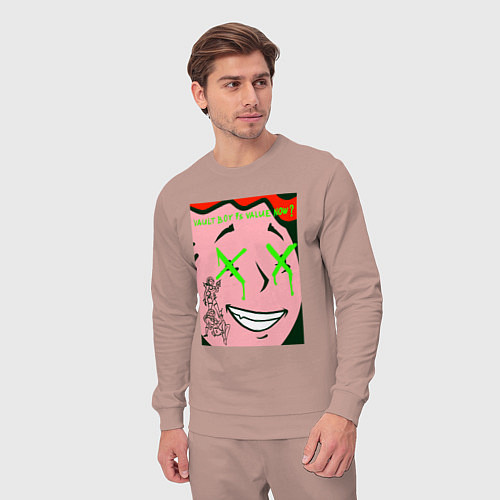 Мужской костюм Toxic vault boy / Пыльно-розовый – фото 3