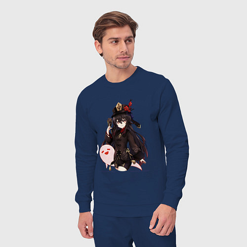 Мужской костюм Ху Тао / Тёмно-синий – фото 3