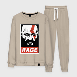 Костюм хлопковый мужской RAGE GOW, цвет: миндальный