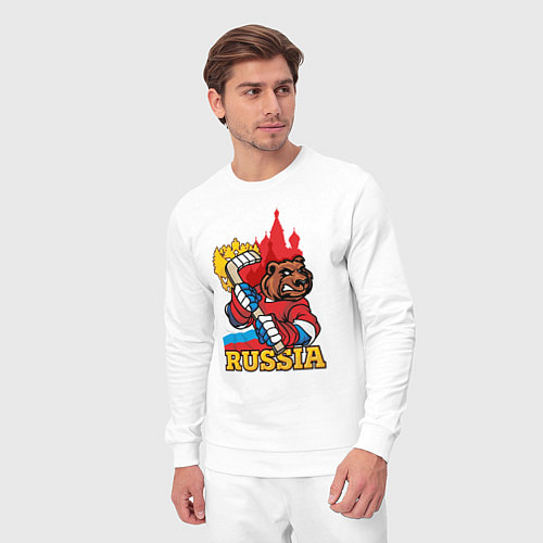 Мужской костюм Хоккей Россия / Белый – фото 3