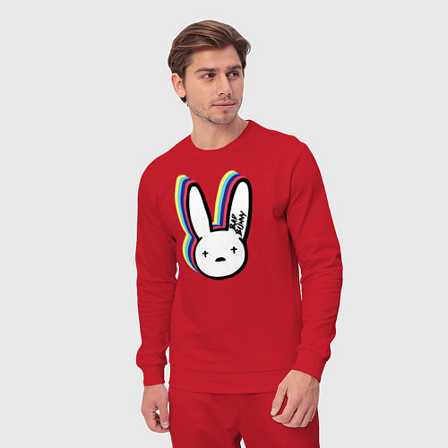 Мужской костюм Bad Bunny logo / Красный – фото 3