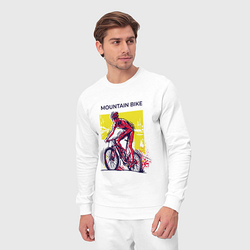 Мужской костюм Mountain Bike велосипедист / Белый – фото 3