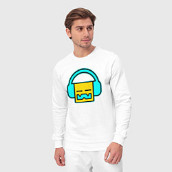 Костюм хлопковый мужской Geometry Dash: Music, цвет: белый — фото 2