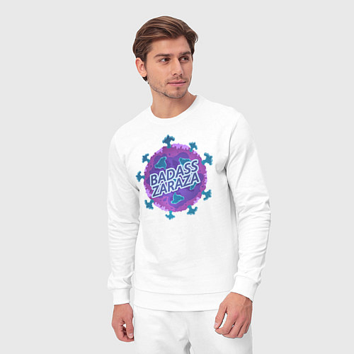 Мужской костюм Covid-19 BADASS ZARAZA / Белый – фото 3