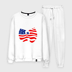 Костюм хлопковый мужской Wu-Tang USA, цвет: белый