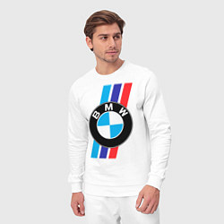 Костюм хлопковый мужской BMW БМВ M PERFORMANCE, цвет: белый — фото 2