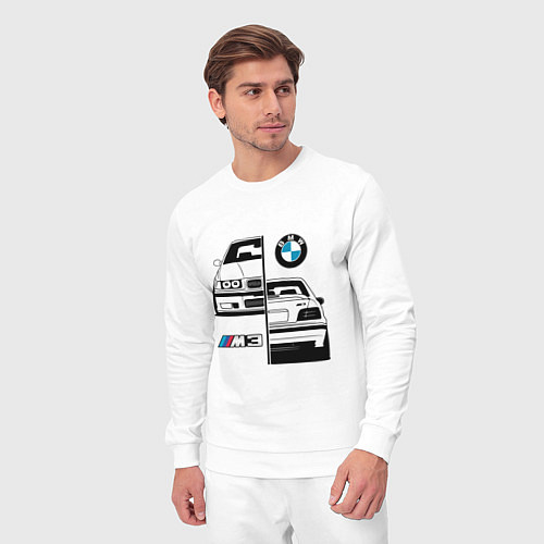 Мужской костюм BMW M3 E 36 БМВ М3 E 36 / Белый – фото 3