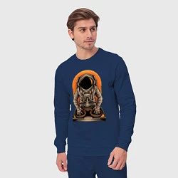Костюм хлопковый мужской Космонавт диджей - cosmo DJ, цвет: тёмно-синий — фото 2