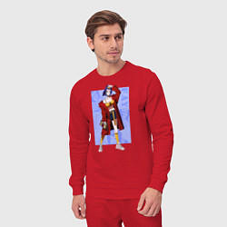 Костюм хлопковый мужской Ковбой Бибоп Фэй Валентайн, цвет: красный — фото 2