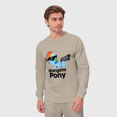 Мужской костюм Gangsta pony / Миндальный – фото 3
