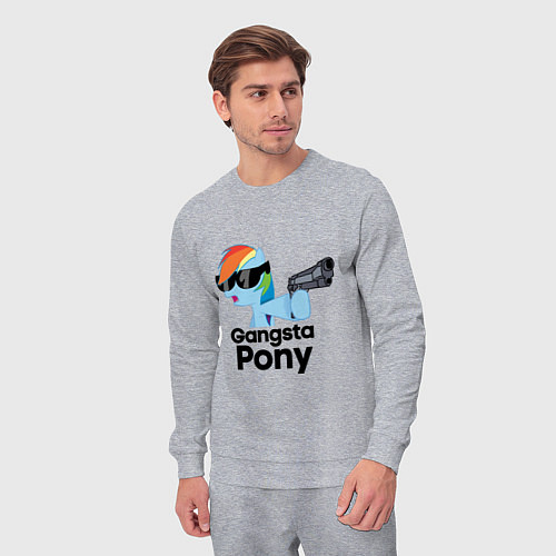 Мужской костюм Gangsta pony / Меланж – фото 3