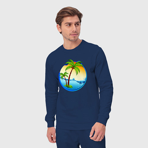Мужской костюм Palm beach / Тёмно-синий – фото 3