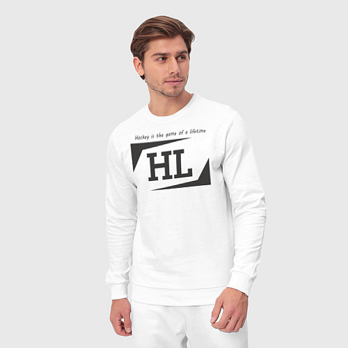 Мужской костюм Hockey life HL logo / Белый – фото 3