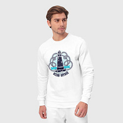 Костюм хлопковый мужской Ocean voyage Маяк, цвет: белый — фото 2
