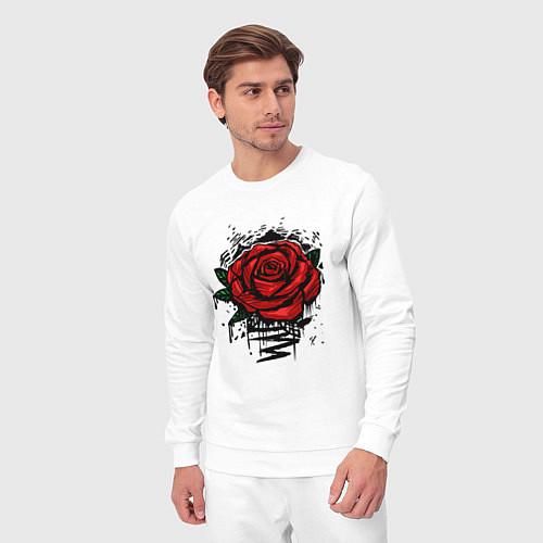 Мужской костюм Красная Роза Red Rose / Белый – фото 3
