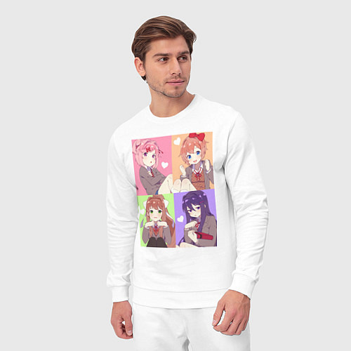 Мужской костюм Girls Doki Doki коллаж / Белый – фото 3