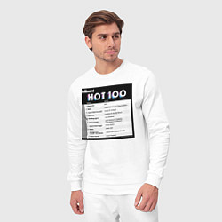 Костюм хлопковый мужской BTS DYNAMITE BILLBOARD HOT-100, цвет: белый — фото 2