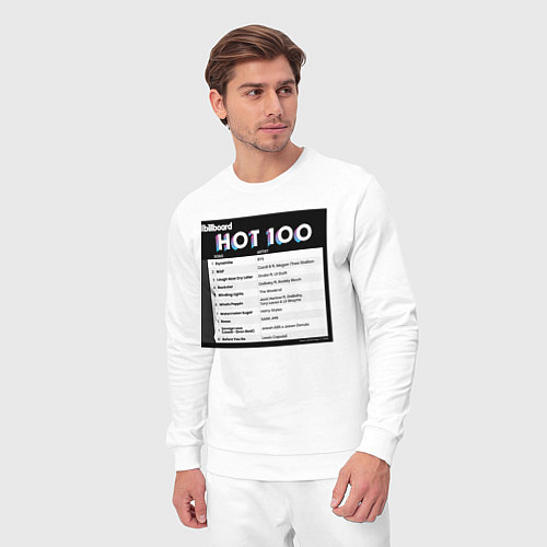 Мужской костюм BTS DYNAMITE BILLBOARD HOT-100 / Белый – фото 3