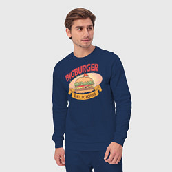 Костюм хлопковый мужской Delicious Burger, цвет: тёмно-синий — фото 2