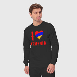 Костюм хлопковый мужской I Love Armenia, цвет: черный — фото 2