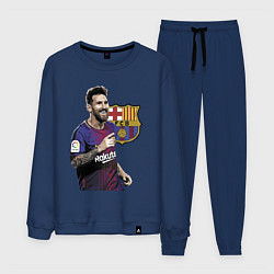 Костюм хлопковый мужской Lionel Messi Barcelona Argentina, цвет: тёмно-синий