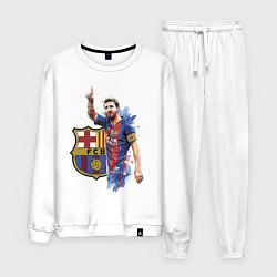 Костюм хлопковый мужской Lionel Messi Barcelona Argentina!, цвет: белый