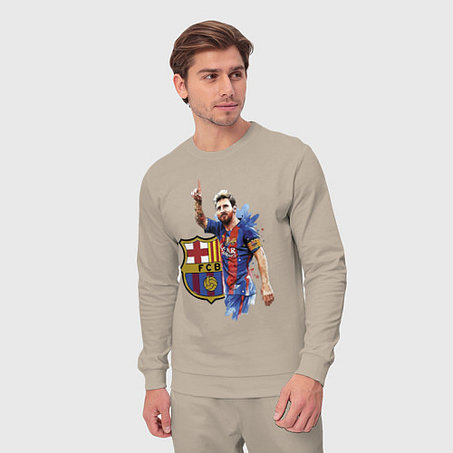 Мужской костюм Lionel Messi Barcelona Argentina! / Миндальный – фото 3