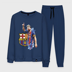 Костюм хлопковый мужской Lionel Messi Barcelona Argentina!, цвет: тёмно-синий