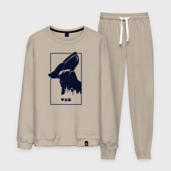 Костюм хлопковый мужской Love Death And Robots Доброй охоты, цвет: миндальный