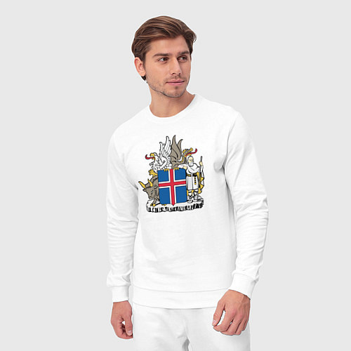 Мужской костюм Герб Исландии / Белый – фото 3