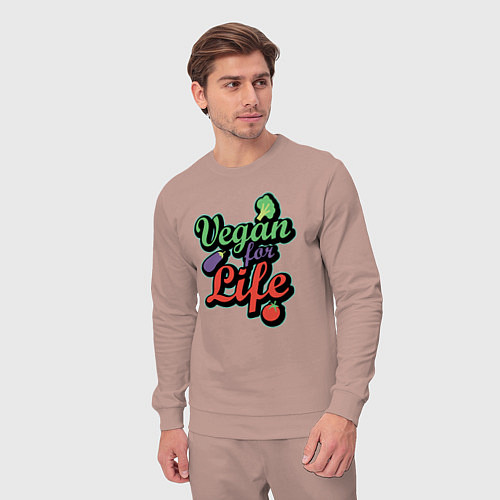 Мужской костюм Vegan For Life / Пыльно-розовый – фото 3