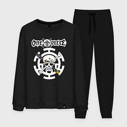 Костюм хлопковый мужской Эмблема Трафальгар Ло One Piece, цвет: черный