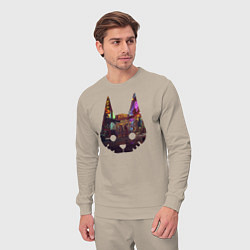 Костюм хлопковый мужской Stray: City Cat, цвет: миндальный — фото 2