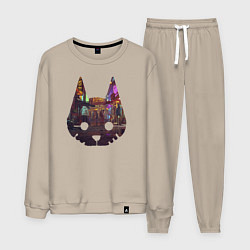 Костюм хлопковый мужской Stray: City Cat, цвет: миндальный
