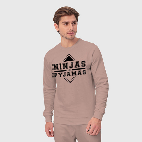 Мужской костюм Ninjas In Pyjamas / Пыльно-розовый – фото 3