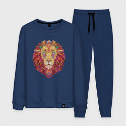 Костюм хлопковый мужской Lion Puzzle, цвет: тёмно-синий