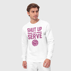 Костюм хлопковый мужской Shut Up And Serve, цвет: белый — фото 2