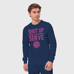 Костюм хлопковый мужской Shut Up And Serve, цвет: тёмно-синий — фото 2