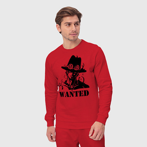 Мужской костюм Портгас Д Эйс в розыске One Piece / Красный – фото 3