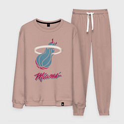 Костюм хлопковый мужской Miami Heat, цвет: пыльно-розовый