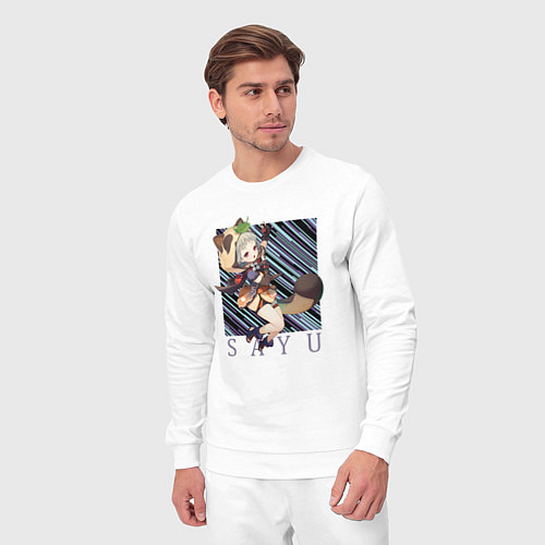 Мужской костюм Саю Genshin Impact / Белый – фото 3