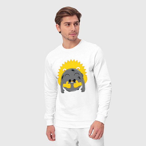 Мужской костюм Солнце и Луна / Белый – фото 3