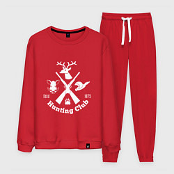 Костюм хлопковый мужской Hunting club, цвет: красный