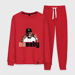 Костюм хлопковый мужской DaBaby, цвет: красный